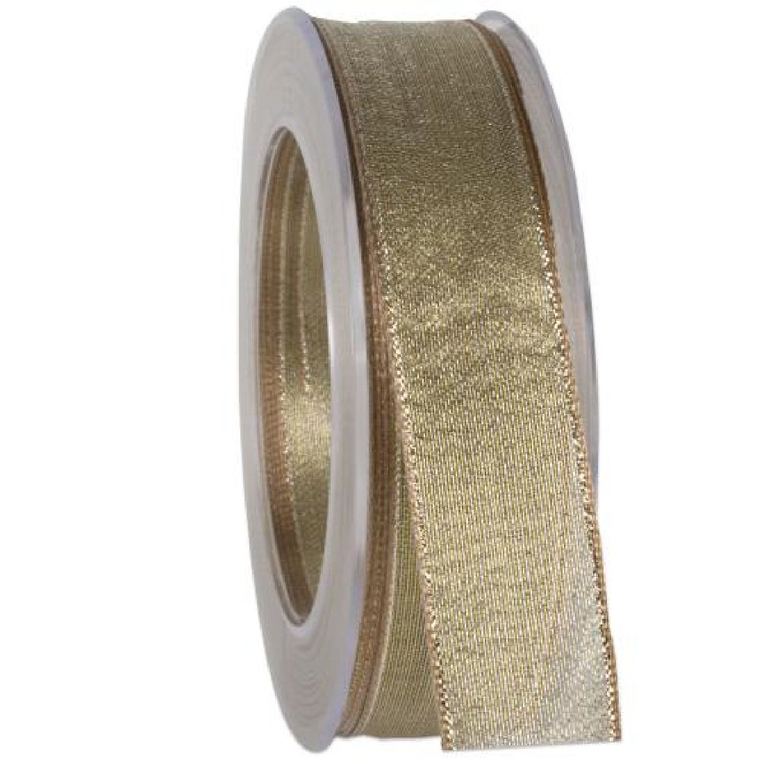 Platinum mit Draht - Lurexband gold B:25mm L:20 Meter