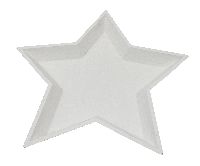 Sternschale / Sterntablett WEISS 83582 Ø33xH3,5cm Dekotablett