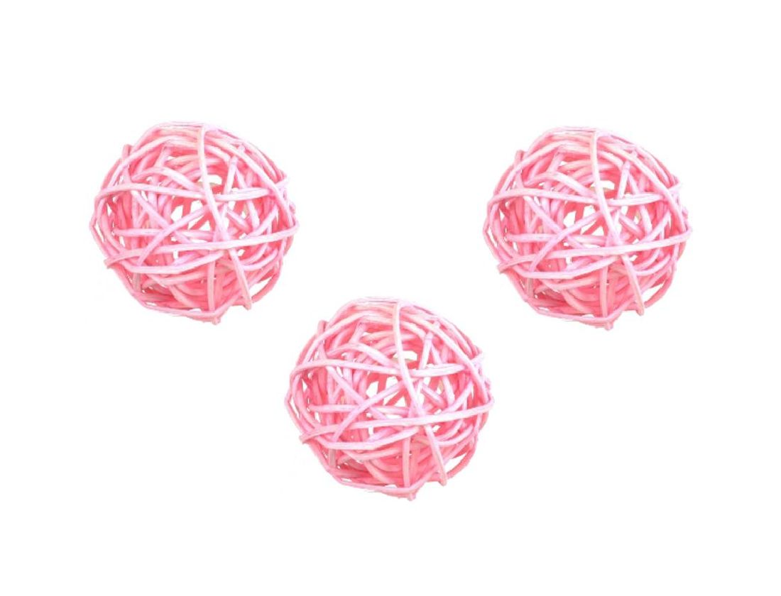 Rattanball / Rattankugel rosa Ø5cm