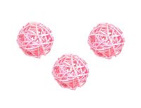 Rattanball / Rattankugel rosa Ø5cm